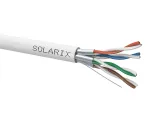 SOLARIX SXKD-6A-FFTP-LSOH Cat.6A F/FTP montavimo kabelis, LSOH, Dca-s2,d2,a1, 500m medinė ritė, pilka