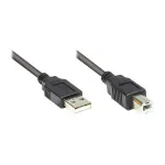 Good Connections USB 2.0 A&ndash;B laidas, 0,25 m, juodas