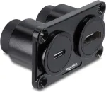 Delock Dual Panel Mount USB-C 10 Gbps PD 100 W + HDMI 4K Female to Male adapteris