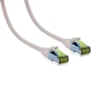 IT-BUDGET Cat.6A S/FTP LSZH 0,5 m baltas jungiamasis laidas, 10Gbps, PoE+, 600MHz, varis
