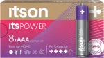 ITSON LR03IPO/8CB &scaron;arminės AAA baterijos, 8 vnt., 1,5V, ilgas galiojimo laikas