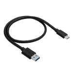 Akyga AK-USB-24 USB 3.1 A tipo į C tipo kabelis, 0,5 m, juodas