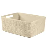 Curver Basket Jute M 12L 36x28x15cm kreminės spalvos pintas krep&scaron;ys