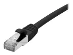 EXERTIS CONNECT 858482 Cat 6A S/FTP komutacinis kabelis, 0,3 m, juodas, Slim Boot
