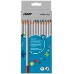 LAMY colorplus trikampio formos spalvoti pie&scaron;tukai, 12 skirtingų spalvų, ergonomi&scaron;kos trikampės formos, matinis pavir&scaron;ius, kartoninė dėžutė 1233468
