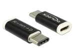 Delock USB adapteris, 24 kontaktų USB-C (ki&scaron;tukas) į Micro-USB B tipo (lizdas), USB 3.1, juodas (65678)
