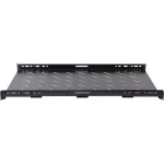 Rockstable RS19-SFH79 1U 19 colių fiksuota lentyna, SPCC plienas, juoda, 60 kg apkrova