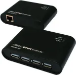 EXSYS EX-1445 Gigabit Ethernet prailgintuvas per 2 laidų kabelį, 500 m, juodas