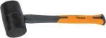 Bradas guminis plaktukas 450 g, antracito/oranžinės spalvos, 340 mm stiklo pluo&scaron;to kotas su neslystančia TPR rankena DIY-HF6045