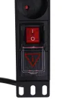 Alantec 19 colių 1U maitinimo juosta, 8x CEE 7/5, jungiklis, 1,8 m (PZ081U)