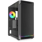 PC korpusas Sharkoon AK4W RGB Strip Midi Tower juodas