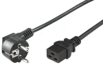MicroConnect PE07719005 maitinimo laidas, juodas, 0,5 m, CEE7/7 &ndash; C19 mova