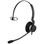 Jabra BIZ 2300 USB UC Mono laidinė ausinė su mikrofonu, dedama ant ausies, triuk&scaron;mą mažinantis mikrofonas, biuro ir skambučių centro darbui, 49 g, juoda