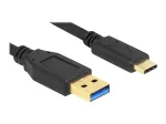 Delock SuperSpeed USB 3.2 Gen 1 USB-A&ndash;USB-C kabelis, 2 m, juodos spalvos