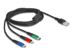DeLOCK 90156 USB įkrovimo kabelis 3-in-1, Type-A į Lightning / Micro USB / USB Type-C, 2 m, daugiaspalvis