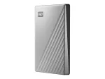 WD My Passport Ultra for Mac WDBKYJ0020BSL - I&scaron;orinis kietasis diskas - už&scaron;ifruotas - 2 TB - ne&scaron;iojamas - USB 3.0 (USB-C jungtis) - 256 bitų AES - sidabrinis