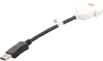 DisplayPort į DVI-D laidas DELL 023NVR 0,23 m juodas baltas