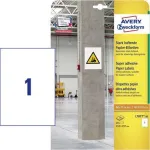 AVERY Zweckform Stark haftende Papier-Etiketten, 210 x 297mm wei&szlig;, auch f&uuml;r schwierige Oberfl&auml;chen, f&uuml;r den Innenbereich - 1 St&uuml;ck (L7877-20)