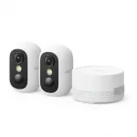 &bdquo;eufy eufyCam C35&ldquo; &ndash; 2 kamerų rinkinys &ndash; belaidė IP stebėjimo kamera &ndash; lauko ir vidaus erdvėms &ndash; atspari oro sąlygoms &ndash; spalvotas vaizdas (dieną/naktį) &ndash; 1920 x 1080 &ndash; 1080p &ndash; garsas &ndash; belaidė &ndash; &bdquo;Wi-Fi&ldquo; &ndash; &bdquo;Gle&ldquo;
