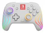 PDP Afterglow Wave White belaidis valdiklis su RGB ap&scaron;vietimu, skirtas Nintendo Switch ir Nintendo Switch OLED