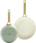 Keptuvių rinkinys GreenPan Padova Reserve &ndash; aliuminis, 20 cm ir 26 cm, žalia/geltona (2 vnt.)