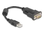 DeLOCK 61549 Serijinis kabelis, juodas, 0,25 m, USB Type-A &ndash; RS-232