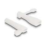 DeLOCK dulkių dangtelis USB Type-A ki&scaron;tukui ir USB Type-C ki&scaron;tukui rinkinys 2 vnt. baltas
