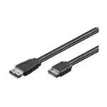 Wentronic Goobay HDD eSATA kabelis 1,5 Gbit/s / 3 Gbit/s / 6 Gbit/s, juodas, 0,5 m &ndash; SATA L tipo ki&scaron;tukas > eSATA I tipo ki&scaron;tukas (93246)
