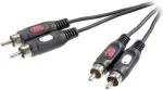 SpeaKa Professional RCA garso jungiamasis laidas [2x RCA ki&scaron;tukas - 2x RCA ki&scaron;tukas] 2,50 m juodas (SP-7869768)