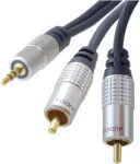 shiverpeaks SP30832-10 Garso laidas 10 m 3.5 mm 2 x RCA mėlynas - Chrom