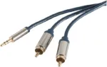 Garso kabelis 3,5 mm &ndash; 2 &times; RCA ShiverPeaks SP30831-SLIM