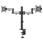 StarTech.com ARMDUAL3 &ndash; Dviguba monitorių rankena su C spaustuvu, VESA, iki 32 colių, reguliuojamas auk&scaron;tis/pakreipimas/pasukimas/sukimas