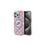Karl Lagerfeld KLHMP15XHMCKMHP iPhone 15 Pro Max 6,7 inch Pink IML Monogram Karl & Choupette Head MagSafe Case