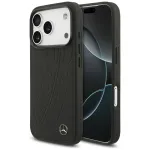 Mercedes odinis didelio lauro lapo ra&scaron;to MagSafe dėklas iPhone 17 Pro, juodas