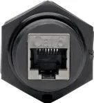 Eaton Tripp Lite N206-BC01-IND RJ45 Bulkhead Coupler Cat5/Cat6 Female to Female Shielded Industrial IP68 Dust Cap TAA