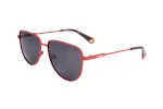 POLAROID PLD6196SX0Z3 Unisex Square Sunglasses - Black Frame Grey Polarized Lenses 56mm