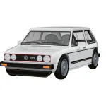 COBI 24662 Volkswagen Golf GTI (1976-1983) konstruktorius, mastelis 1:35, baltas