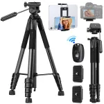 K&F Concept Compact Camera Tripod for DSLR and Phone Black