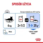 &Scaron;lapias kačių ėdalas Royal Canin Indoor Sterilized 85 g pakuotė &ndash; suaugusioms sterilizuotoms katėms, pauk&scaron;tienos skonis, dėžutė 12 x 85 g