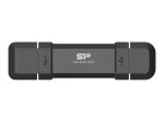 Silicon Power Marvel Xtreme DS72 - USB-Flash-Laufwerk - 500GB - USB 3,1 Gen 2 / USB-C 3,2 Gen 2 - Schwarz (SP500GBUC3S72VPK)