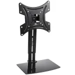 Sieninis TV laikiklis MACLEAN MC-451 su lentyna ir polinkio reguliavimu, VESA 75x75&ndash;200x200 mm, iki 20 kg, 15&ndash;42 colių ekranams