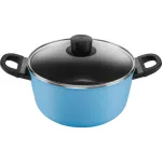 Ballarini Caprera 2H virtuvinis puodas su dangčiu, 24 cm, mėlynas
