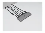 Corsair USB100 7 prievadų USB-C &scaron;akotuvas su 4 USB 3.0 Type-A ir 3 USB-C prievadais, 5 Gbps, aliuminis, juodas | Kur.lt