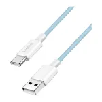 LogiLink CU0330 USB 2.0 Type-C laidas, USB-A ki&scaron;tukas į USB-C ki&scaron;tuką, 480 Mbps, 60W Power Delivery, nailoninis pintas, mėlynas, 1 m