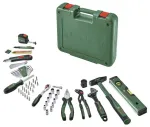 Bosch 63 dalių rankinių įrankių rinkinys žaliame dėkle