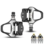 ROCKBROS LP-RD2BK plento dviračio pedalai, suderinami su Shimano SPD-SL, geltonais kaladėlėmis - juoda/sidabrinė