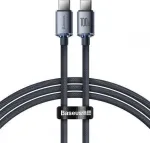 Baseus Crystal Shine USB-C į USB-C laidas 100W PD 1,2 m juodas