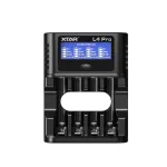 XTAR L4 PRO USB-C ličio jonų / Ni-MH baterijų įkroviklis, 1.5V/1.2V