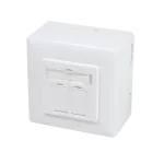 DSIT DC-Wall-Out-STP6A-W pavir&scaron;inio montavimo Cat. 6a ekranuotas dvigubas RJ45 tinklo lizdas, baltas