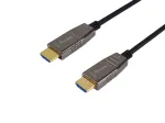 Equip HDMI 2.1 aktyvus optinis kabelis, 10m, 8K/60Hz, HDMI A tipo (standartinis), HDMI A tipo (standartinis), 3D, garso grįžtamasis kanalas (ARC), juodas
